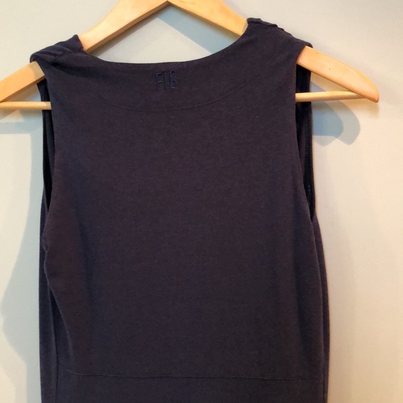 FIG safari midi sleeveless cowl neck blue dress XS - Picture 5 of 7